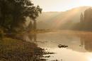 D50-8325 Morning Mist on the Dordogne River near La Roque Gageac, France